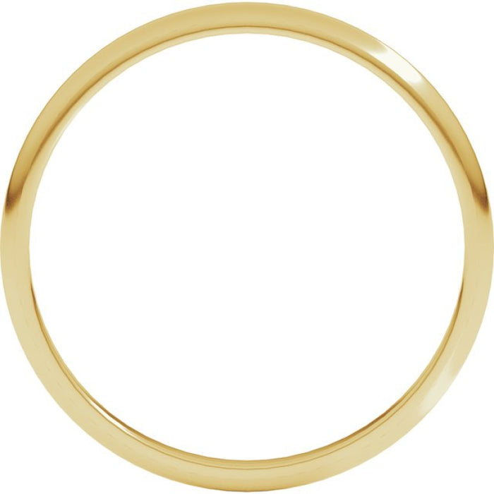 10K Yellow Gold 1.5 mm Lightweight Half Round Band Size 5