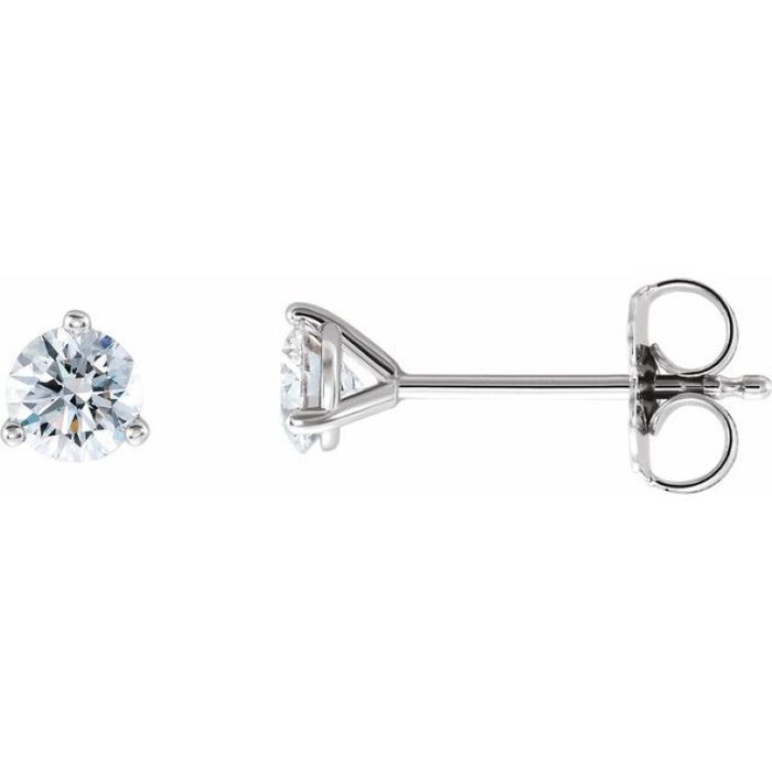 14K White Gold 1/4 CT Lab-Grown Diamond Stud Earring
