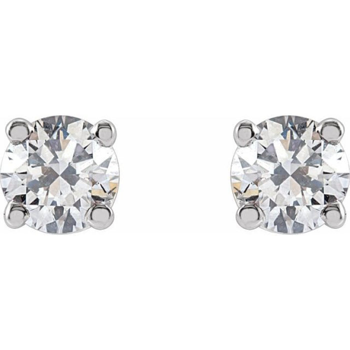 14K White Gold 1/6 CTW Lab-Grown Diamond Earrings