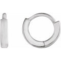 14K White Gold Hinged 8 mm Hoop Earring