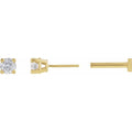 14K Yellow Gold 1/10 CT Lab-Grown Diamond  Earring