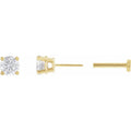 14K Yellow Gold 1/4 CT Lab-Grown Diamond Earring