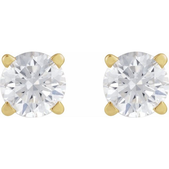 14K Yellow Gold 1/4 CT Lab-Grown Diamond Earring