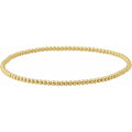 14K Yellow Gold-Filled 2 mm Elastic Bead 6 1/2" Bracelet