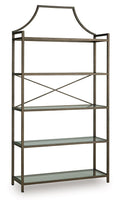 Bernonly Antique Bronze Finish Bookcase