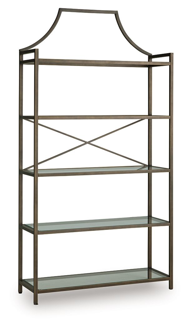 Bernonly Antique Bronze Finish Bookcase