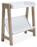 Blariden White / Tan Small Bookcase