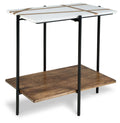 Braxmore White / Light Brown Accent Table