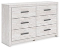 Cayboni Whitewash Six Drawer Dresser
