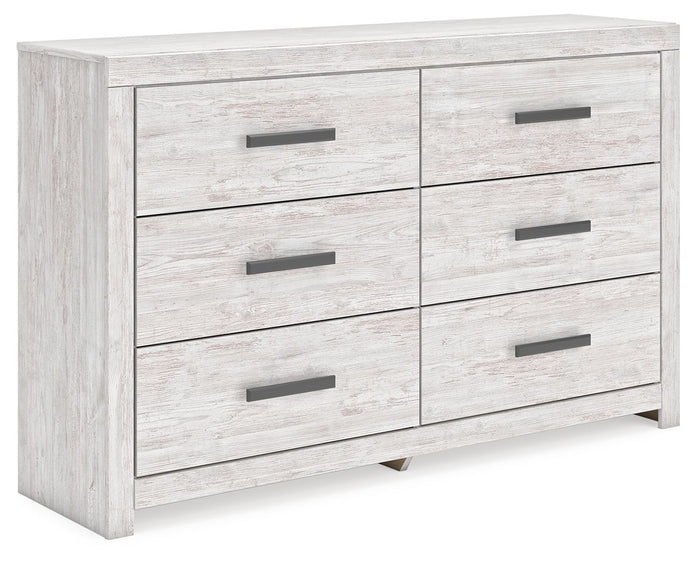 Cayboni Whitewash Six Drawer Dresser