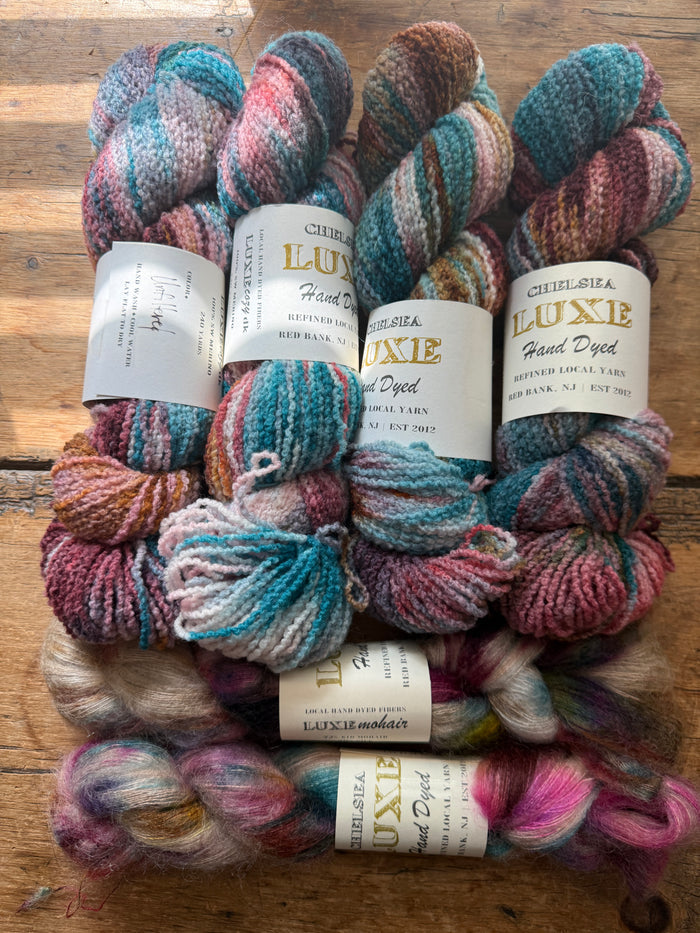 CHELSEA LUXE COZY DK SALE OOAK SKEINS & Mohair 6 skein yarn kit UNFILTERED
