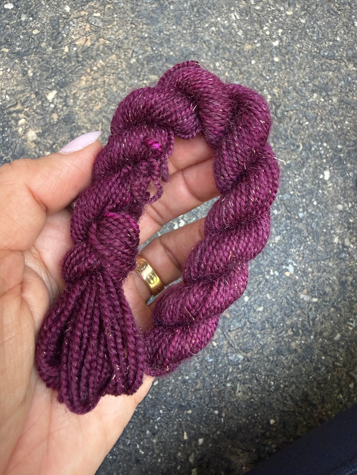 Chelsea Luxe Glitter Needlepoint Thread Berry Crush