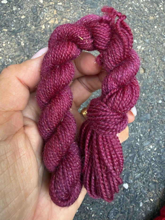 Chelsea Luxe Glitter Needlepoint Thread Cranberry Cream Pie