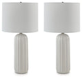 Clarkland White Ceramic Table Lamp