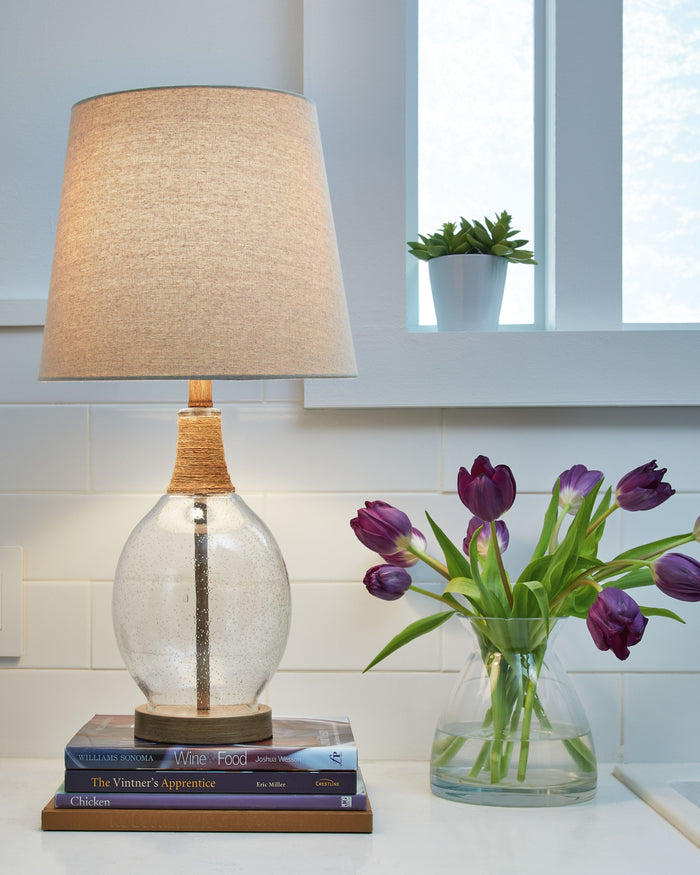 Clayleigh Clear / Brown Glass Table Lamp