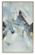Cormette Blue / White / Gold Finish Wall Art