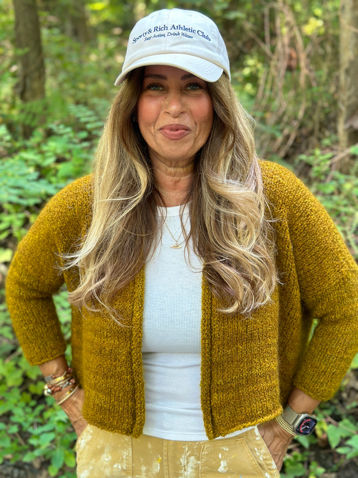 Cozy Cardi Sweater Kit Color Way Gold Rush