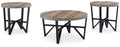 Deanlee Grayish Brown / Black Occasional Table Set