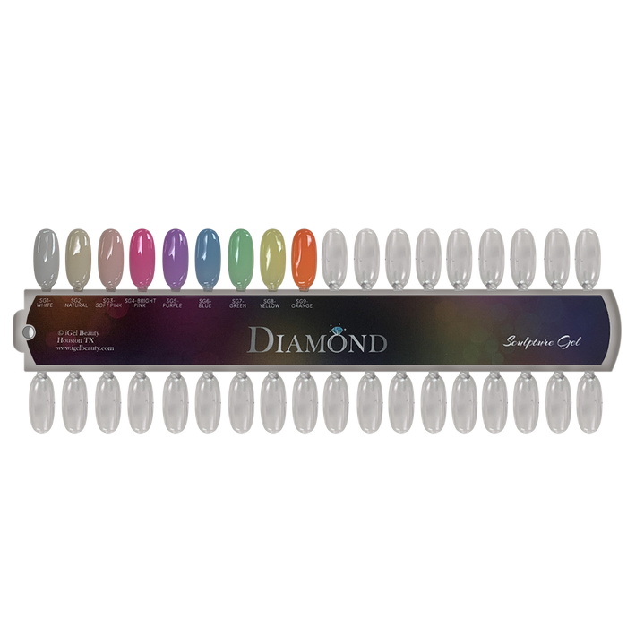 Diamond Sculpture Gel Glow in the Dark Color Chart
