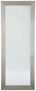 Duka Silver Finish Floor Mirror