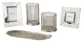 Dympna Silver Finish Accessory Set