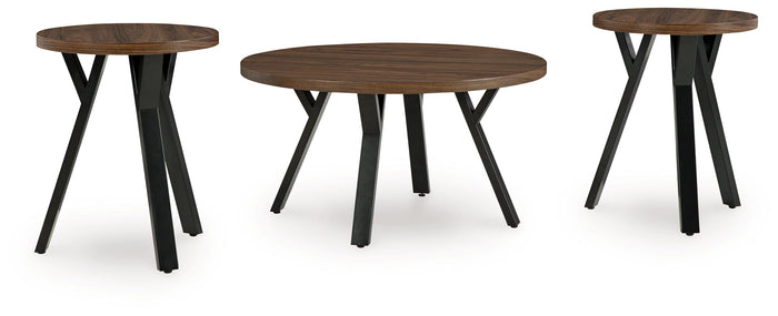 Elbrynn Brown / Black Occasional Table Set