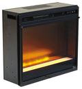 Entertainment Black Fireplace Insert Glass/Stone