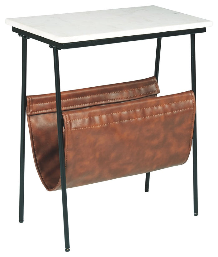 Etanbury Brown / Black / White Accent Table