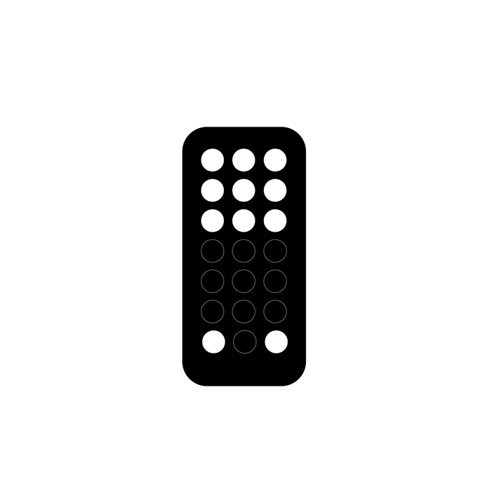 Fernbedienung XT-A lightdim connect von GRAU in modernem minimalistischen Design mit klarer Tastenanordnung und hochwertiger Verarbeitung.