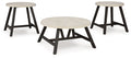 Fladona Black / White Occasional Table Set
