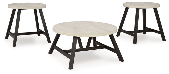 Fladona Black / White Occasional Table Set