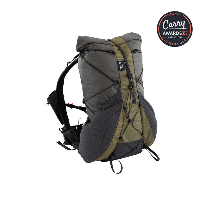 Flight 30 Backpack in Gray/Green on a white background