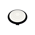 Fresnellinse klar inkl. Haltering GEORGE HV von GRAU B2C, klare runde Linse mit konzentrischen Ringen, minimalistisches Design.