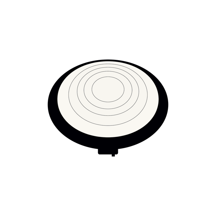 Fresnellinse klar inkl. Haltering GEORGE HV von GRAU B2C, klare runde Linse mit konzentrischen Ringen, minimalistisches Design.