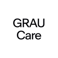 Schwarzes quadratisches Logo mit weißem Schriftzug GRAU Care Salt, klar und modern gestaltet für GRAU-Produkte.