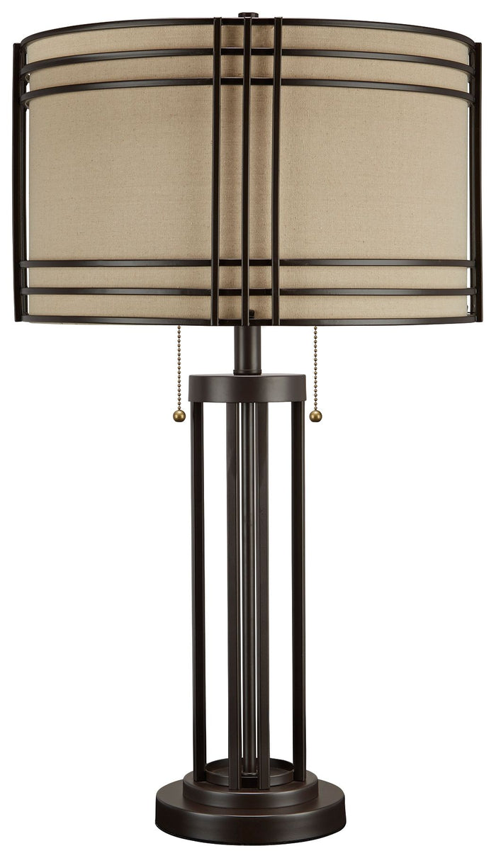 Hanswell Dark Brown Metal Table Lamp