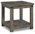 Hollum Rustic Brown Square End Table