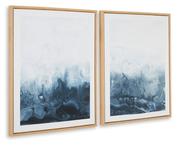 Holport Blue / White Wall Art Set