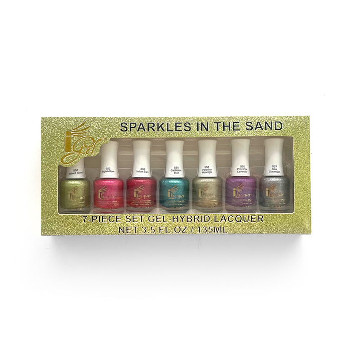 iGel SPARKLES IN THE SAND 7-Piece Set Gel-Hybrid Lacquer