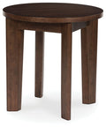 Korestone 2 Dark Brown Round End Table