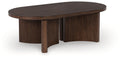 Korestone Dark Brown Oval Cocktail Table