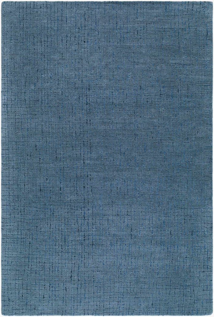 Kynton Blue Modern Minimalist Handmade Area Rug