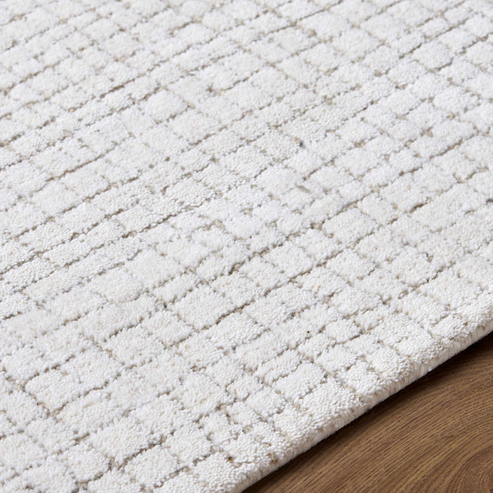 Kynton Ivory Modern Minimalist Handmade Area Rug