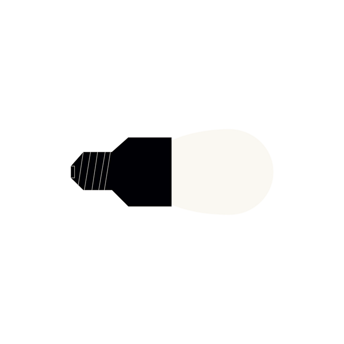 LED RETROFITLAMPE/BULB E27 von GRAU B2C mit klarer Form, robustem Sockel und modernem, warmem LED-Lichtdesign.