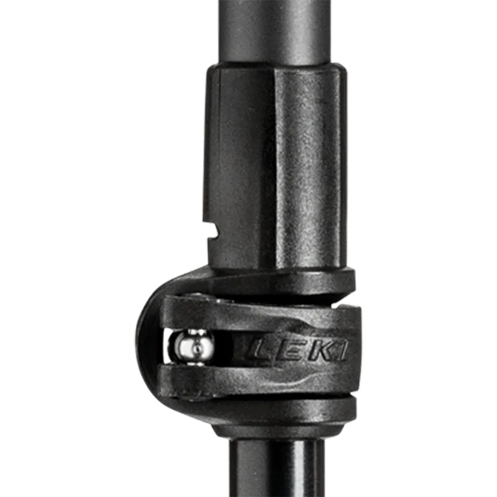 Close up of lekki trekking pole locking system