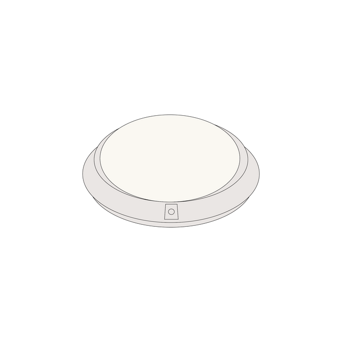 Linse mit Ring FALLING alu pol von GRAU B2C, minimalistisch, runde LED-Designleuchte in poliertem Aluminium mit warmem Licht.