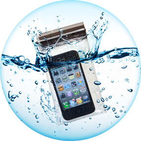 aLOKSAK Phone Sized Waterproof Bag submerged in water