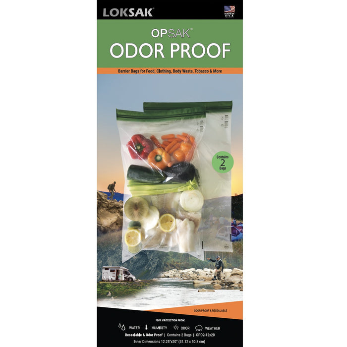 OPSAK Odor-Proof Barrier Bags 12x20 - 2 Pack
