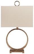 Mahala Antique Gold Finish Metal Table Lamp
