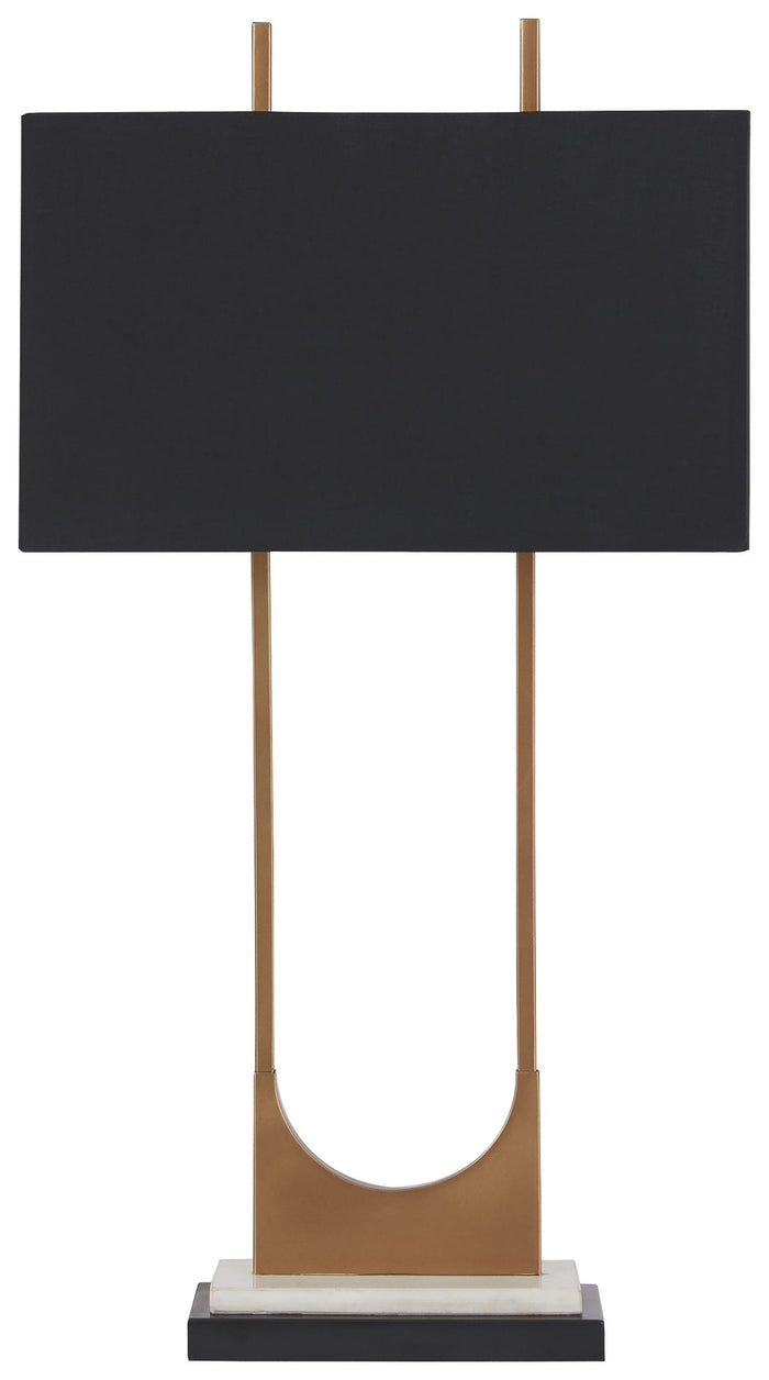 Malana Brass Finish Metal Table Lamp